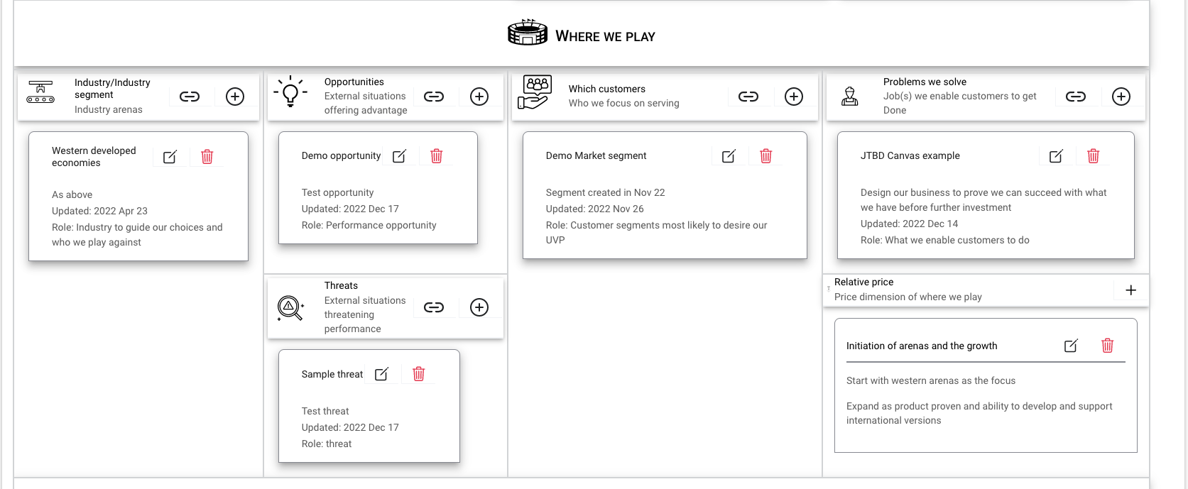 where we play opportunities and threats